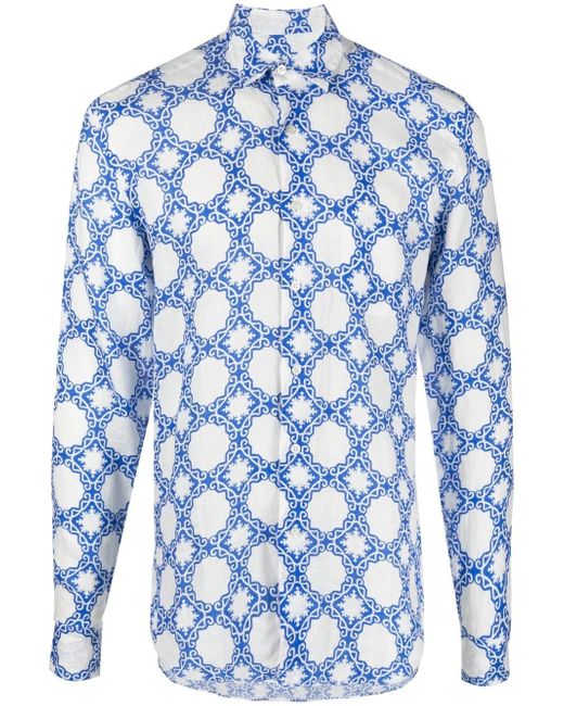 Peninsula Swimwear geometric-print long-sleeve shirt