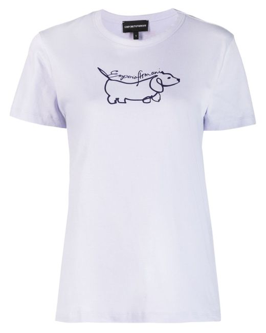 Emporio Armani graphic-print cotton T-shirt