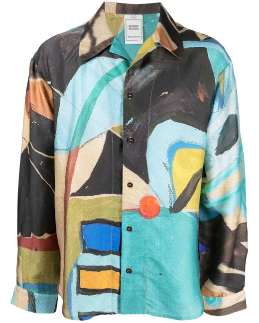 Bethany Williams abstract-print lyocell shirt