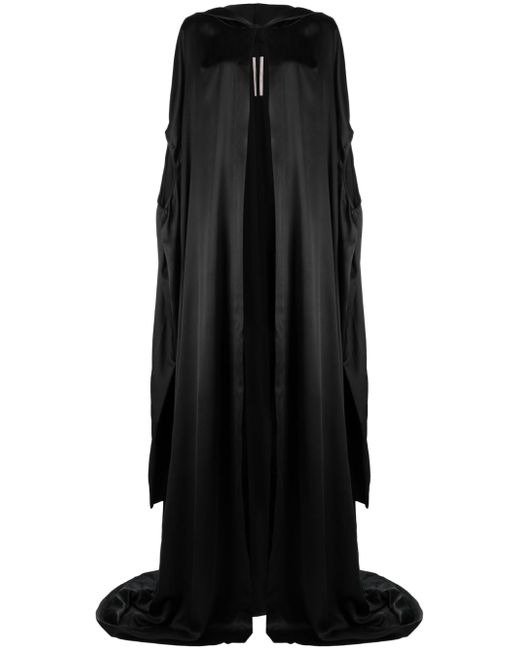 Rick Owens hooded silk-satin gown