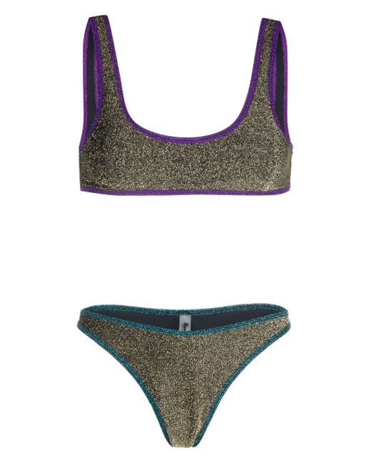 Reina Olga Coolio lurex-detail bikini set