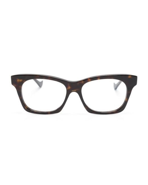Gucci tortoiseshell square-frame glasses