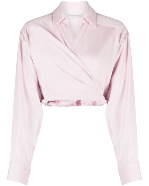 Christopher Esber wrapped cropped blouse