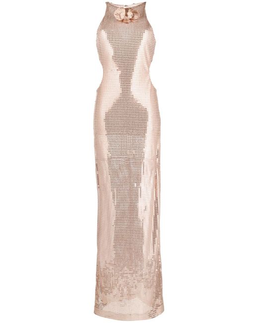 Genny sequin-embellished sleeveless maxi dress