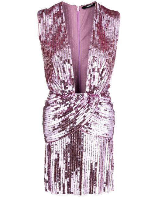 Amen sequin-embellished sleeveless dress
