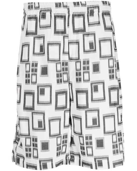 Needles geometric-print Bermuda shorts
