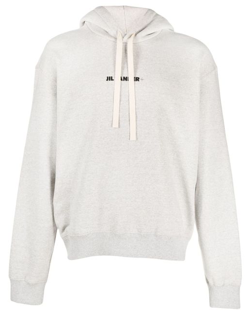 Jil Sander logo-print cotton hoodie