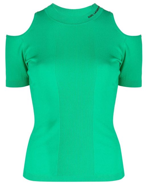 Karl Lagerfeld cut-out knitted top