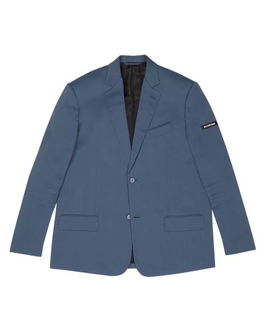 Balenciaga crinkle-detail oversize blazer