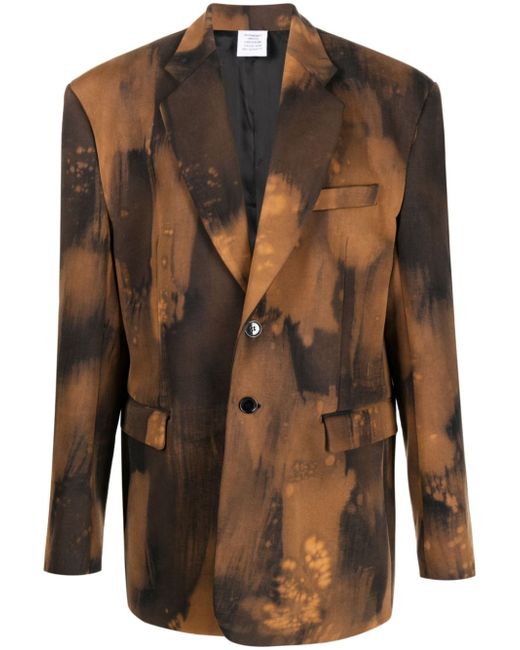 Vetements Overbleached single-breasted blazer