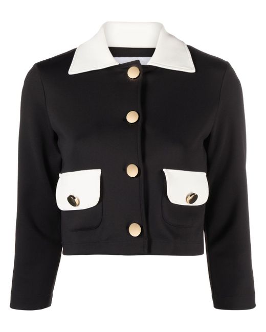 Viktor & Rolf two-tone cropped cotton jacket