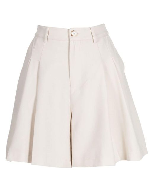 tout a coup pleated wide-leg shorts