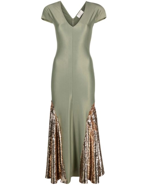 V:Pm Atelier V-neck sequin-embellished dress