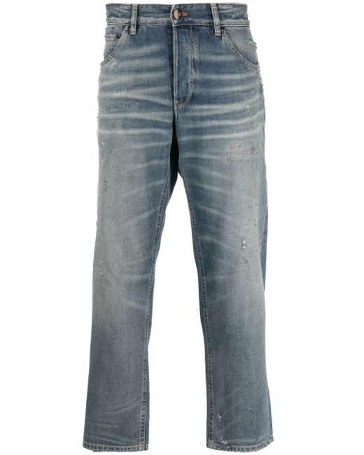 PT Torino whiskering-effect straight-leg jeans