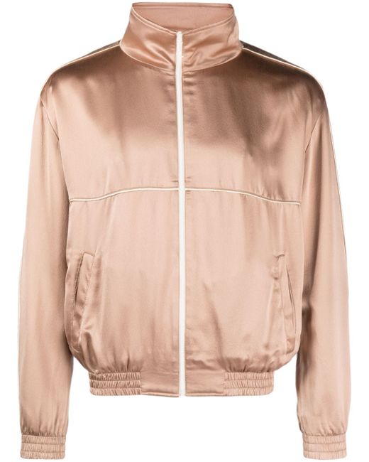 Saint Laurent zip-up silk track jacket