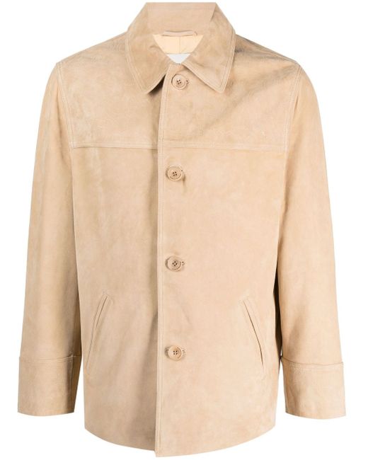 Drôle De Monsieur buttoned goatskin shirt jacket