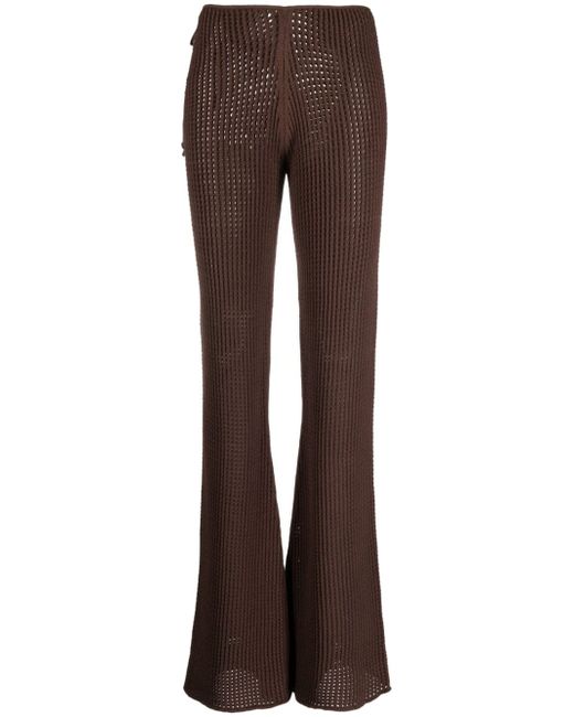 Andreādamo flared knitted trousers