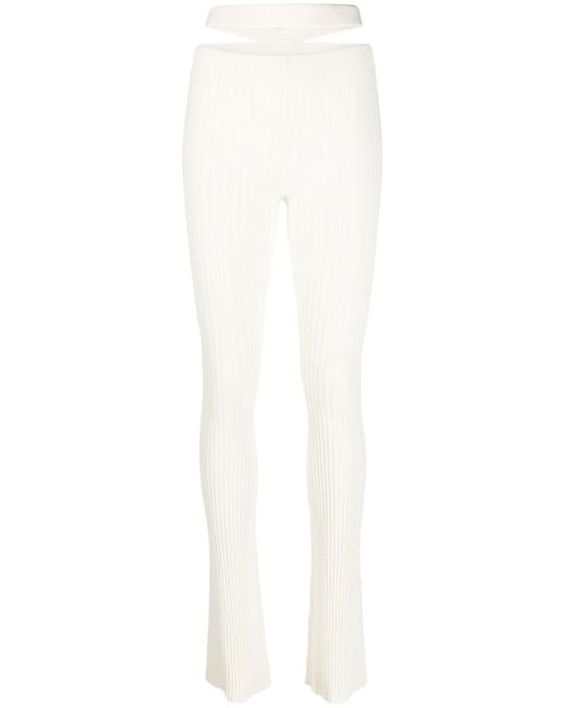 Andreādamo high-waisted cut-out detail trousers