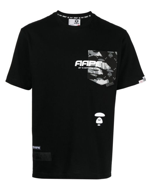 Aape By *A Bathing Ape® logo-print crew-neck T-shirt