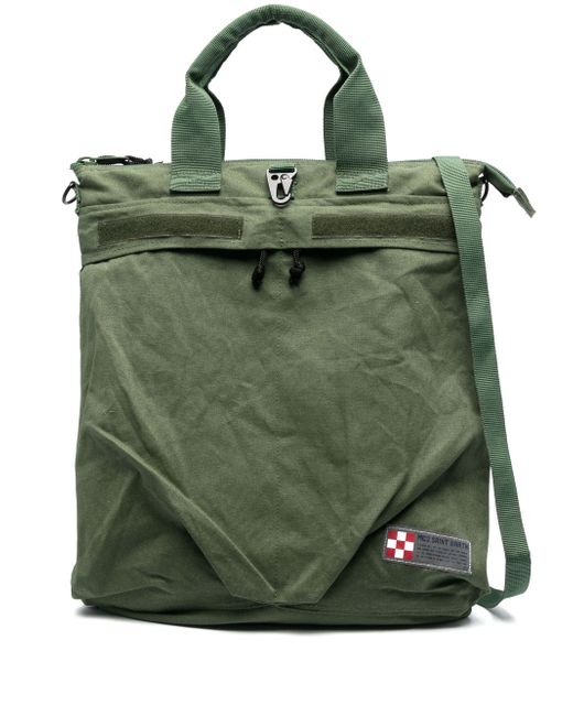Mc2 Saint Barth logo-patch canvas backpack