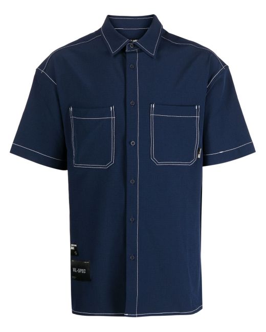 Izzue contrast-stitching short-sleeve shirt