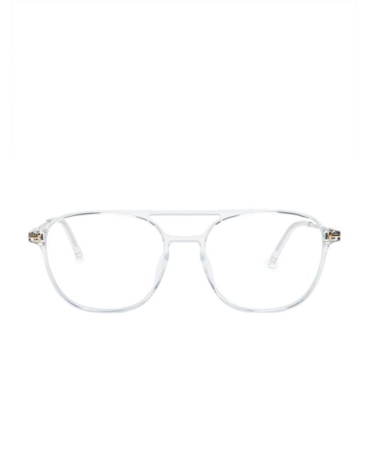 Tom Ford pilot-frame clear-lenses glasses