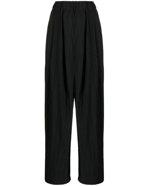 b+ab crinkled-finish high-waisted trousers