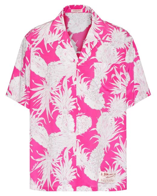 Valentino Garavani pineapple-print short-sleeve shirt
