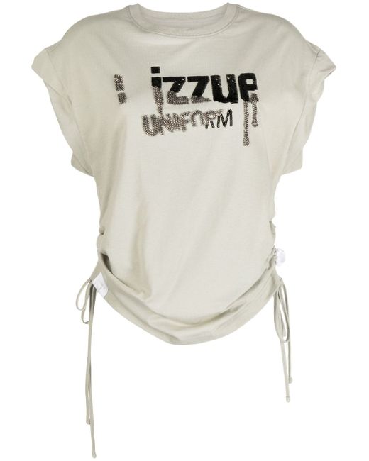 Izzue logo-embellishment cotton T-shirt
