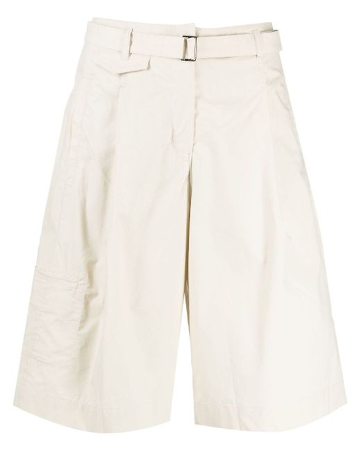 Low Classic belted-waist knee-length shorts