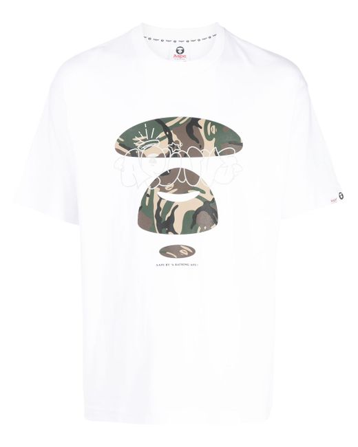 Aape By *A Bathing Ape® graphic-print cotton T-shirt