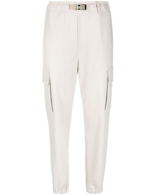 Moorer Tara belted-waist tapered trousers