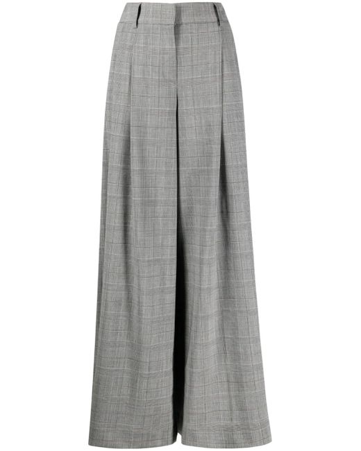 Twp stretch-wool tailored trousers