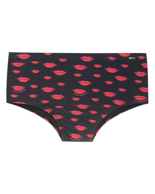 Amir Slama lip-print swim trunks