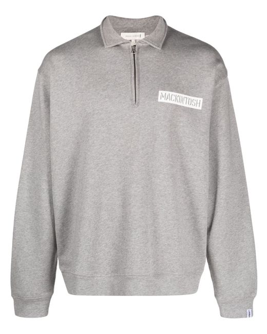 Mackintosh logo-print organic-cotton sweatshirt