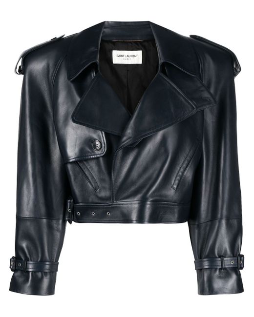 Saint Laurent cropped leather jacket