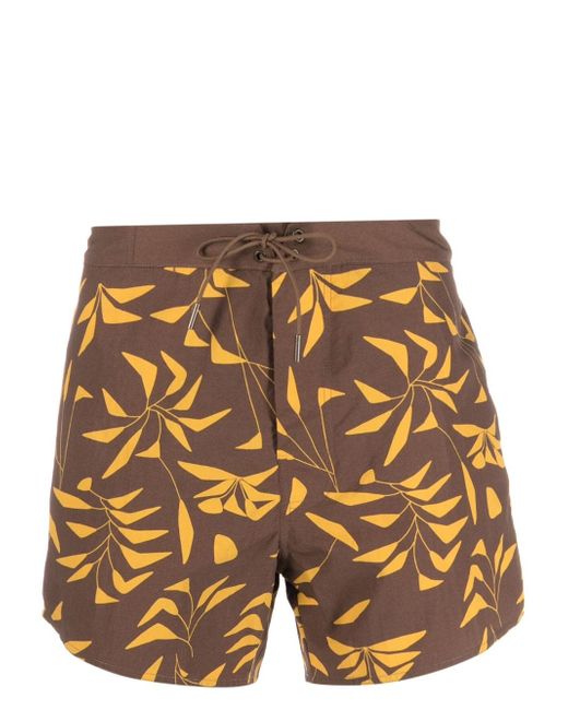 Saint Laurent Sunset-print swim shorts