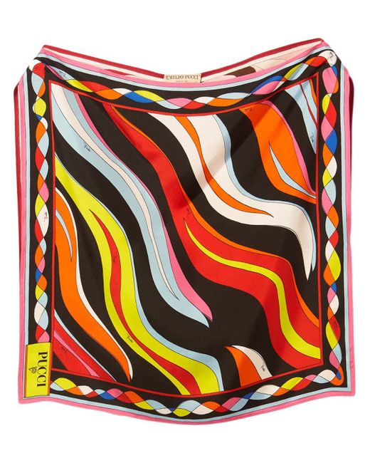 Pucci abstract-print silk top