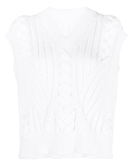 Helmut Lang cable-knit sleeveless top