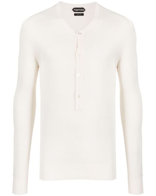 Tom Ford buttoned-up long-sleeve T-shirt