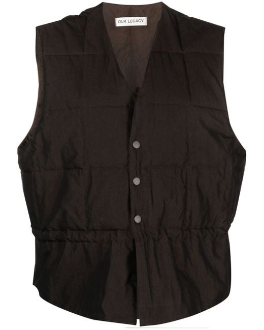 Our Legacy quilted peplum gilet