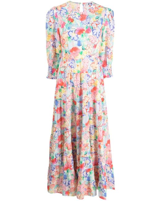 rixo floral-print cotton maxi dress