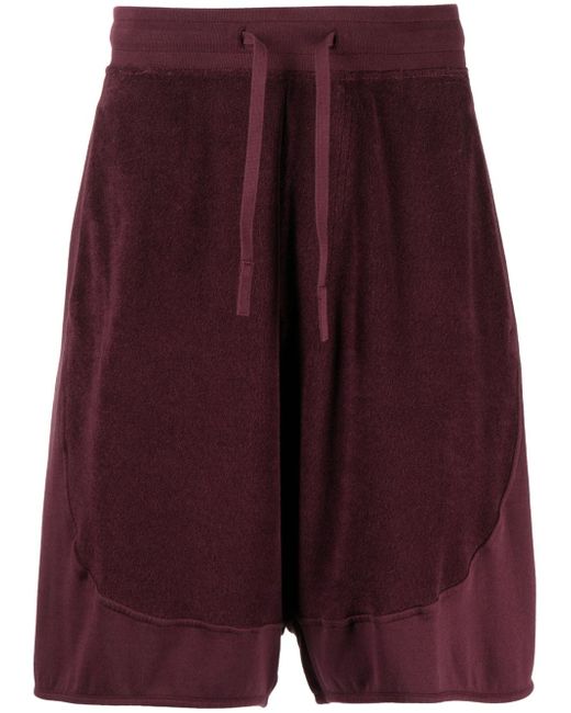 Stone Island Shadow Project terry-cloth drawstring cotton shorts