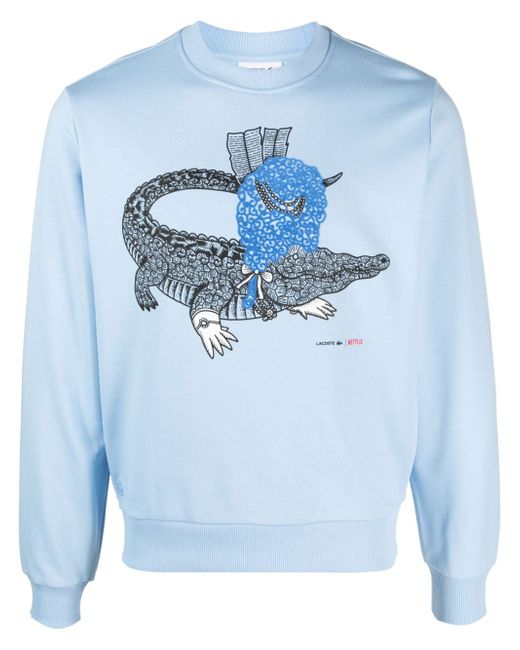 Lacoste x Netflix logo-print sweatshirt