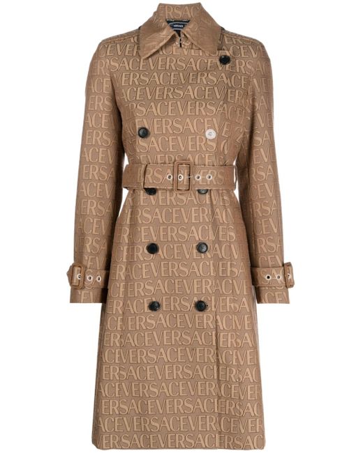 Versace Allover-jacquard trench coat