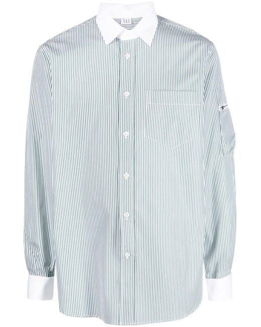 Winnie NY vertical-stripe print cotton shirt