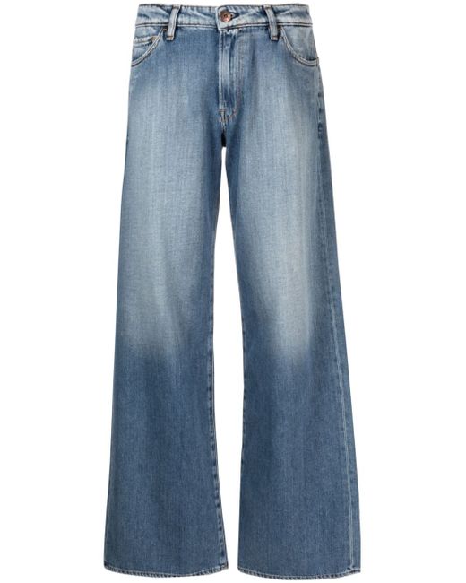 3X1 faded-effect wide-leg jeans