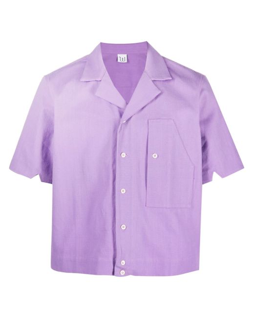 Winnie NY notched-collar short-sleeve shirt