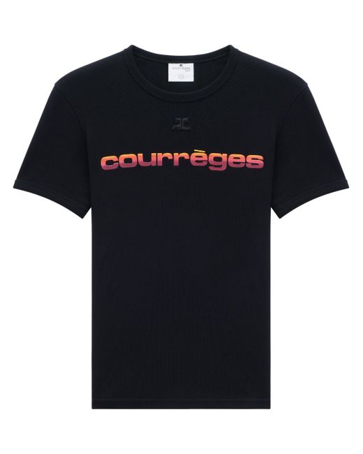 Courrèges logo-print crew-neck T-shirt