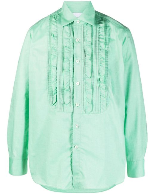PT Torino bib-collar long-sleeve cotton shirt